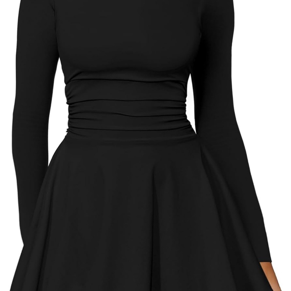 Elegant Black Long Sleeve Dress
